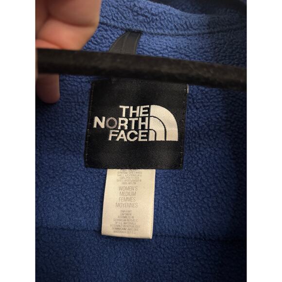 The North Face Denali Vest Womens Medium Black Blue Polar Fleece VTG Polartec - Picture 4 of 6